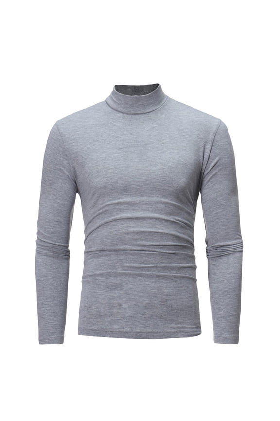 Clearance Men's Thermal Compression Shirts Long Sleeve Mock Neck Shirt Winter Sports Running Lightweight Base Layer