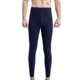 thumbnail image 1 of Men's Winter Fleece Lined Leggings Warm Thick Tights thermal Pants Tummy Control Soft Stretchy Trousers Navy 10(XL), 1 of 5