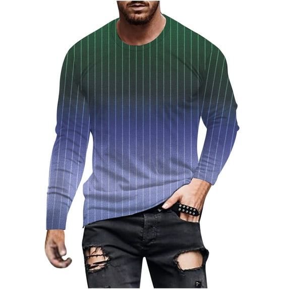 Mens Shirts Fitted Sweatshirts for Men Color Block Sweatshirt Men Full Sleeve Sweatshirt Men Striped Sweatshirt for Men