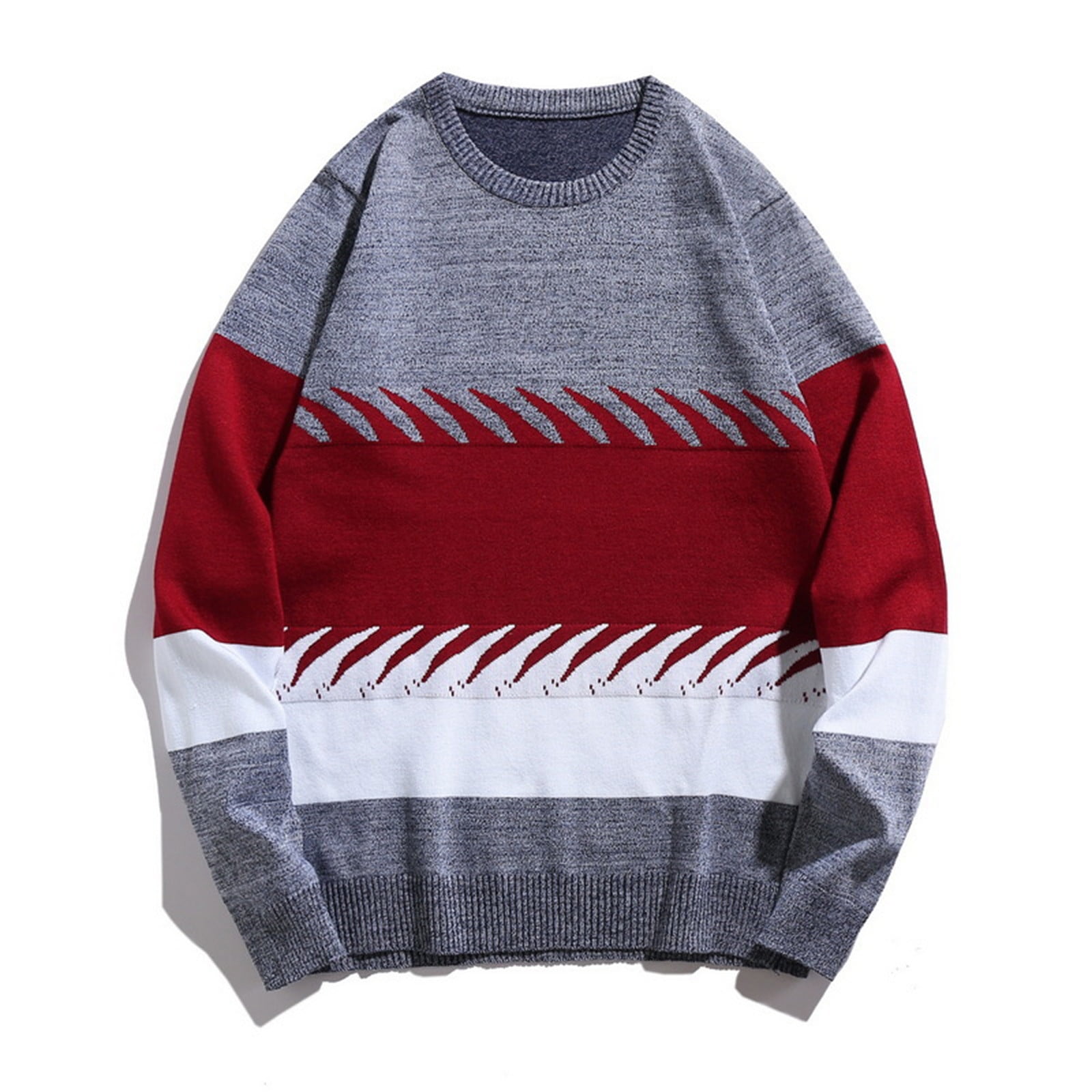 Clearance Mens Sweaters Big And Tall Mens Comfortable Thin Crew Neck