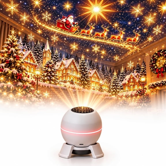 Clearance! Merry Glow Christmas Projector, Magical Christmas Projection Night Light