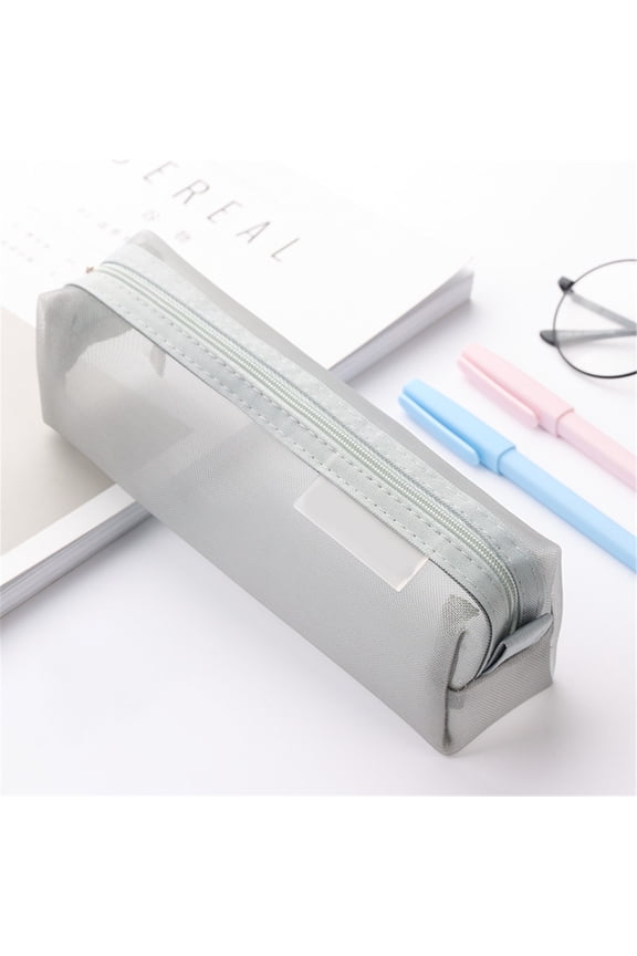 Mesh Cosmetic Bag Portable Clear Makeup Bags Mesh Zipper Pouch for Home Office Travel Accessories Organizer