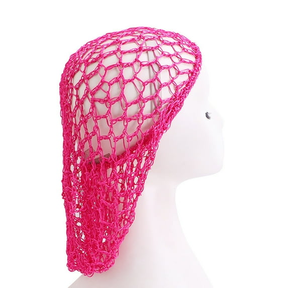 Clearance! Mesh Crochet Hair Net for Women and Girls with Thick Short Long Hairnet Head Bands for Sleeping and Hair Covers Hot Pink