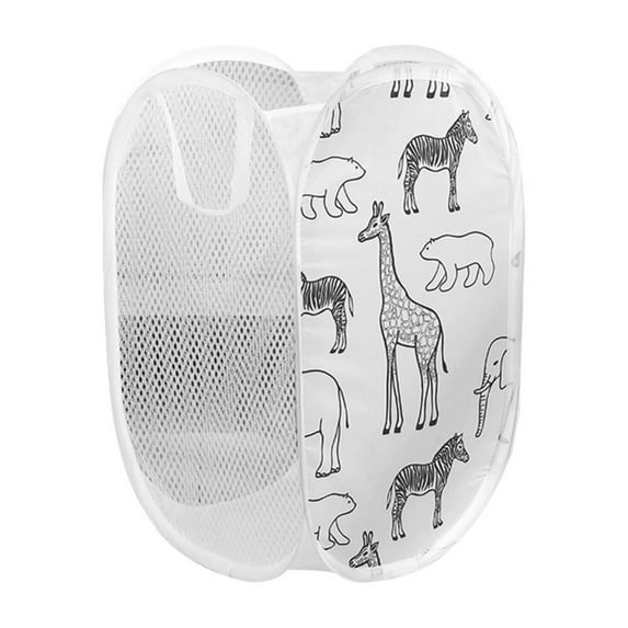 Clearance!Mesh Pop up Laundry Hamper, Portable Foldable Clothes Hamper for Kids Room, College Dorm or Travel, Collapsible for Storage