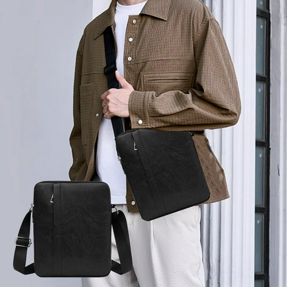 on Clearance Messenger Bag for Men Multi Layer Storage Shoulder Rucksacks Texture Business Travel Crossbody Bag Large Capacity Commuting Handbag Men's Rucksacks Fmlxio