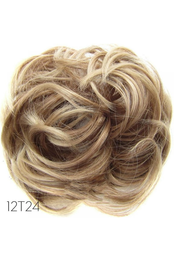 Clearance! Messy Bun Hair Extensions Pony Tail Hair Piece Bun Hairpieces Scrunchie Elastic Wave Curly Synthetic Scrunchy for Women