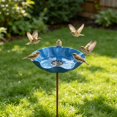 thumbnail image 1 of Clearance Metal Bird Bath for Outside, Garden Freestanding Birdbath & Birdfeeder, Bee Water Feeder with Flower Design, Bird Baths Feeder for Outdoors Garden Patio Yard Lawn Decor, 1 of 5