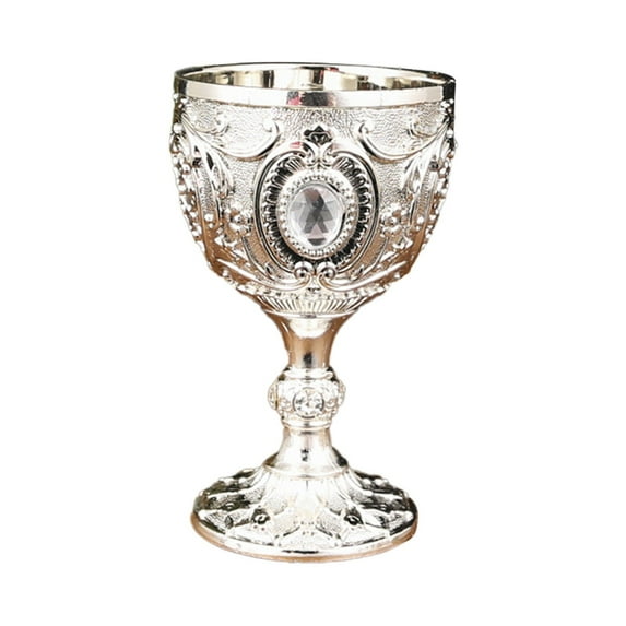 Clearance! Metal Vintage Chalice Shot Glass, Dienrx Vintage Medieval Goblet Drinking Glass Party Supplies Handmade Novelty Engraving Metal Wine Cup Desktop Decoration