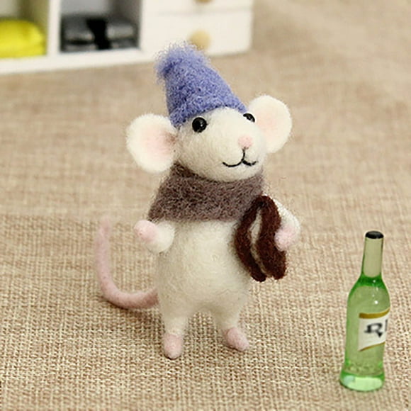 Clearance!Mice Needle Felting Starter Kit,Needle Felting Kit Beginner Felting Kits for Beginners,Unfinished Wool Felt Animal Kit Mice Needle Felting Starter Kit for Beginner DIY Craft
