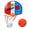thumbnail image 1 of Clearance! Mini Basketball Hoop Set - Over The Door Plastic Toy Backboard 14 X 10” w/ Net, Simple Assembly, Hanger Mount Game for Kids Children or Adults, 1 of 6