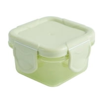 Clearance! Mini Fresh-Keeping Box Tender Green Plastic Food Storage Containers With Lids Small Airtight Containers Square School Lunch Containers For Children Leftover Food Containers