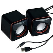 Clearance !Mini Portable Compact Stereo Small Square 3.5 Mm Audio Jack Laptop Desktop Computer USB Speaker