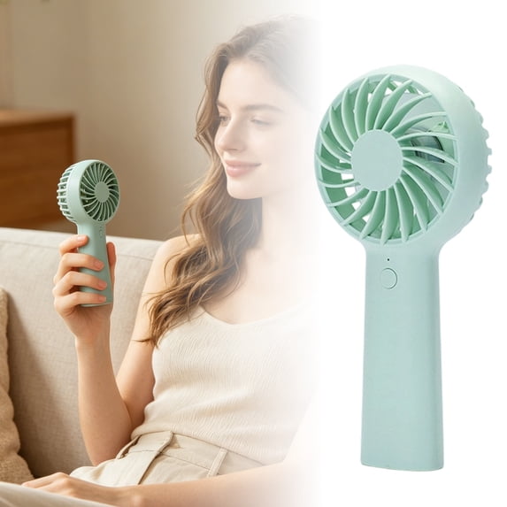 Clearance Mini Portable Fan, Compact with 3 Speeds, Handheld and Desktop Use with Stand, USB Rechargeable, Lightweight, Purple (for Travel and Personal Use)