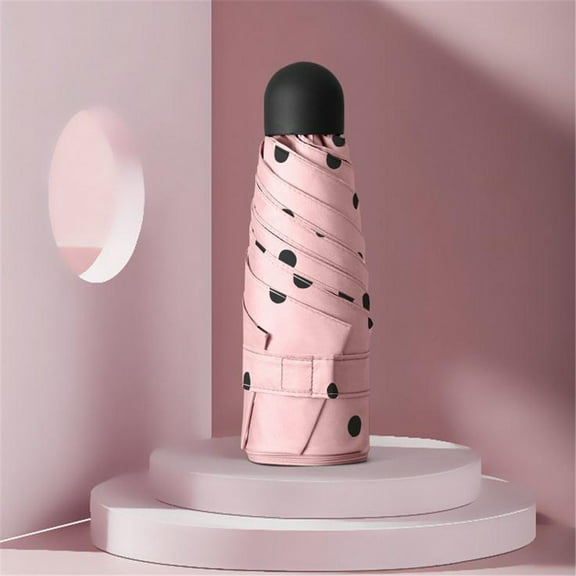 Mini Sun Umbrella Small Parasol Umbrella for Sun Folding Portable UV Umbrella for Sun Protection Travel Foldable Compact Umbrellas for Sun and Rain Lightweight Windproof Parasol