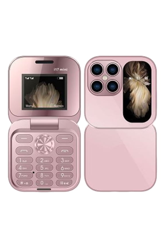 Mini Unlocked Flip Phone for Seniors, Dual SIM Flip Cell Phone with Dual Screen, Large Buttons, HD Rear Camera, Quick Dial Vibration,Easy to Use,Gift for Father's Day/Mother's Day