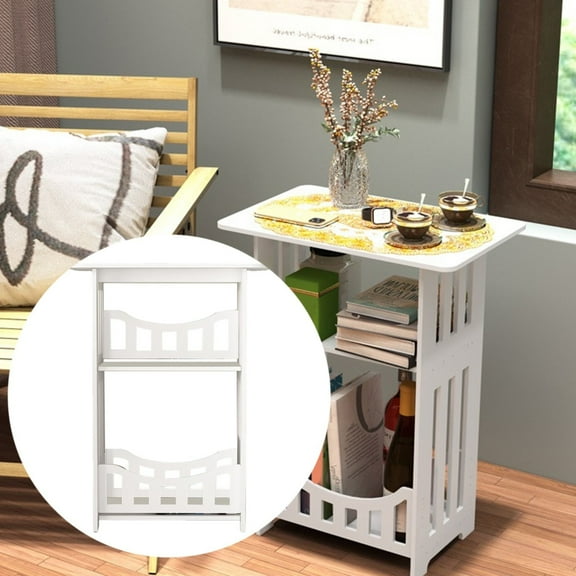 Clearance! Miommo Kitchen Rack Bed Side Table Side Table with Storage Rectangular Small End Table 12.6X8.7X15.8In Night Stand Modern Side Tables for Bedside Living Room Bathroom Night Stand