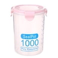 thumbnail image 1 of Clearance! Miyuadkai Canning Jar Food Jar Fresh Box Keep Sealed Cans Plastic Kitchen Canister Transparent Storage Kitchen Dining Bar Utility Pink, 1 of 1