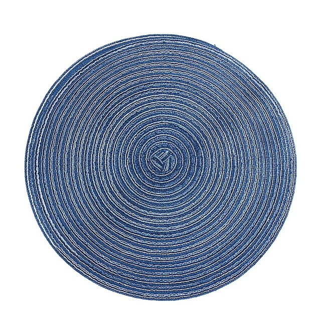Clearance! Miyuadkai Placemats Washable Woven Vinyl Placemats for Dining Table Easy to Clean Plastic Placemats Placemat on Sale Blue