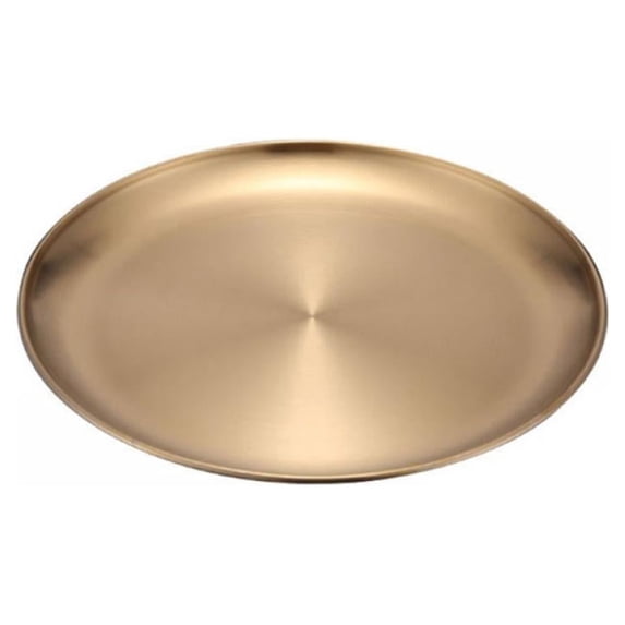 Clearance! Modern Style Round Brass Tray,Gold Decorative Tray Metal Storage Organizer Tray for Modern Home,Jewelry, Makeup,Toiletries, Kitchen Tableware,Matte Brass Finish