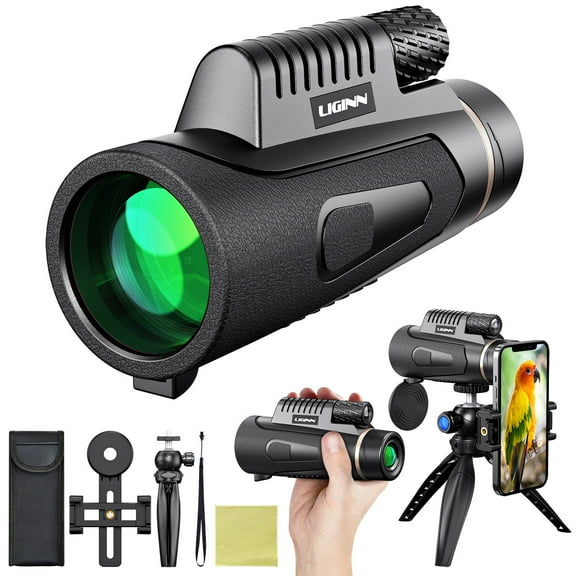Monocular Telescope G3 Essential Bundle - 12x50 Monocular Telescope Adults and Accessories Kit | BAK4 Prism HD Mini Monocular Telescope with Tripod | Travel, Hunting, Birdwatching Monocular