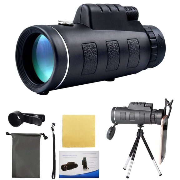 Monocular Telescope High Power 40x60 Monoculars Scope Compact Waterproof Fogproof Shockproof with Hand Strap for Adults Kids Bird Watching Hunting Camping Hiking Travling Wildlife Secenery