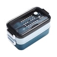 thumbnail image 1 of Clearance！Moocorvic Two-layer Lunch Box with Compartment, Leak-Proof Bento Box for & Adults, Healthy Food-Safe Lunch Container Picnic, 1 of 8