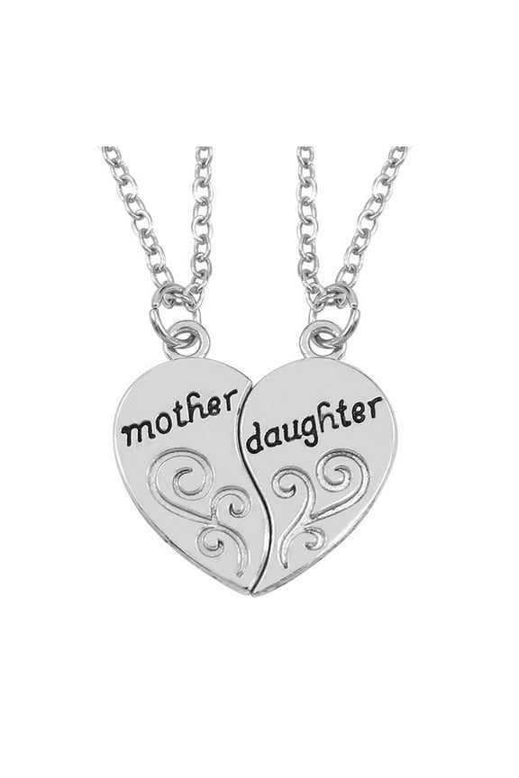 Christmas Gifts Moocorvic Necklace Mother Daughter Heart Necklace Women Love Mom Christmas Gifts Gift For Mother Gift