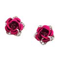 thumbnail image 1 of Christmas Gifts Moocorvic Rings for Women Fashion Jewelry Flower Rhinestone Earrings For Women Summer Style, 1 of 2