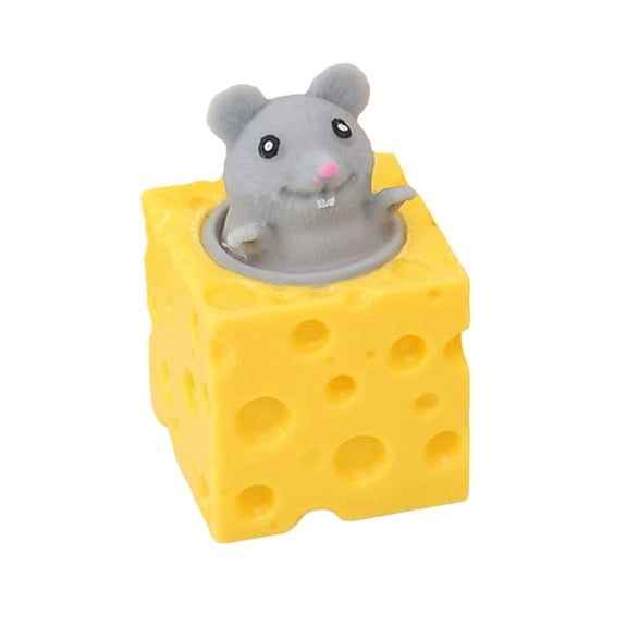 Clearance! Mouse Cheese Squishy Stress Toy - Slow Rising Squishy Prank Toy, Squishy Stress Relief Toys for Office Desk Fun Decompression,Gray