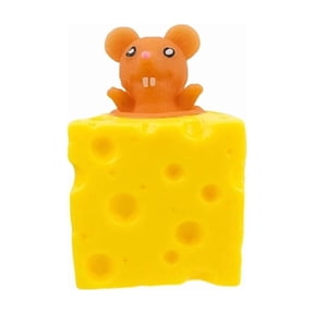 Clearance! Mouse Cheese Squishy Stress Toy - Slow Rising Squishy Prank Toy, Squishy Stress Relief Toys for Office Desk Fun Decompression,Light Brown