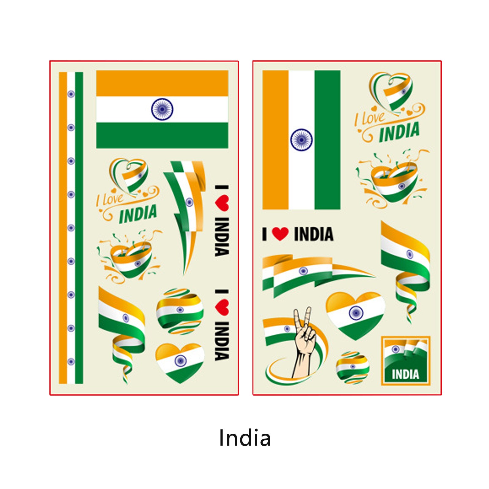 Clearance Multi Flag Color Stickers Sports Fans Party Party Temporary