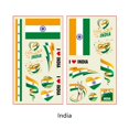 Clearance Multi Flag Color Stickers Sports Fans Party Party Temporary