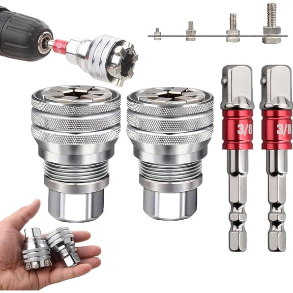 Clearance Multi-Function Universal Socket Wrench Tool - 10mm-19mm Adjustable Multi-Function Socket for 3/8" Drive Ratchet, Universal Socket Tool with Power Drill Adapter