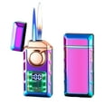 thumbnail image 1 of Clearance!Multi-Functional Dual Flame Lighter with Colored Lights, Fire Blaze Lighter, Blaze Flame Lighters, Smart Induction Direct Burning Lighter, Windproof Dual-Flame Vintage Lighter, 1 of 8