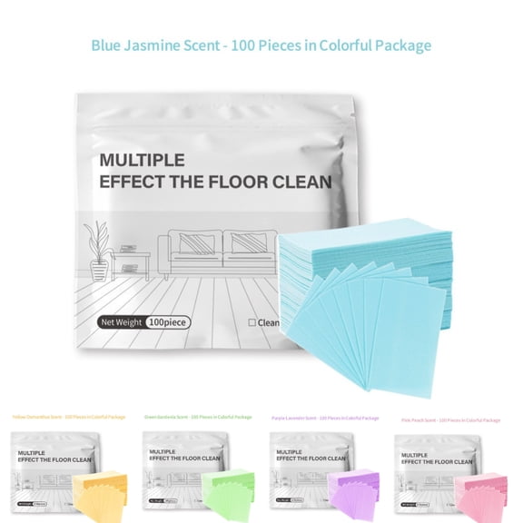 Clearance! Multi-Surface Floor Cleaning Tablets, Floor Cleaning Tablets Multi- Surface Cleaner, Multiple Effect the floors Clean, Concentrated Cleaner for Hardwood, Tile, Laminate (100PCS, Blue)