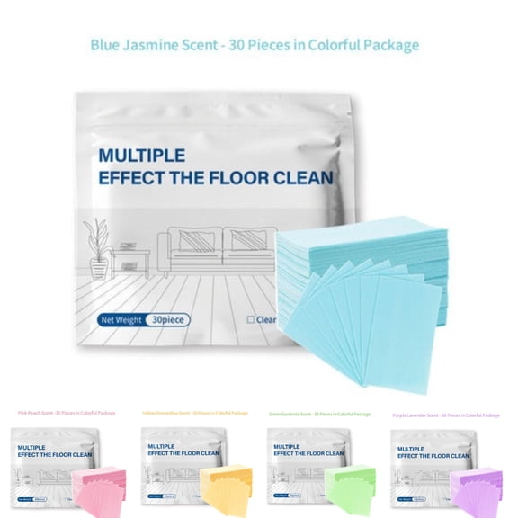 Clearance! Multi-Surface Floor Cleaning Tablets, Floor Cleaning Tablets Multi- Surface Cleaner, Multiple Effect the floors Clean, Concentrated Cleaner for Hardwood, Tile, Laminate (30PCS, Blue)
