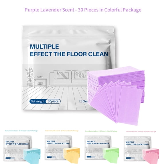 Clearance! Multi-Surface Floor Cleaning Tablets, Floor Cleaning Tablets Multi- Surface Cleaner, Multiple Effect the floors Clean, Concentrated Cleaner for Hardwood, Tile, Laminate (30PCS, Purple)