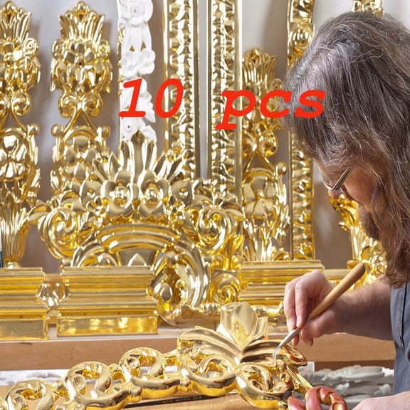 Clearance! Multifunction Gold Leaf Sheets for Resin, 8*8cm Gold Foil Metallic Leaf for Resin Jewelry Making, Nail Art, Slime, and Gilding Crafts (10/50/100 Pcs)