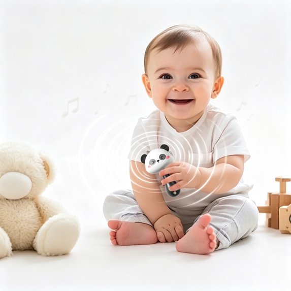 Clearance! Multifunctional Panda Infant Sensory Rattle Toy, Early Development Easy-Grip Shaker for Babies 0-3 3-6 6-12 Months, Stimulates Auditory & Tactile Senses, Safe Newborn Gift