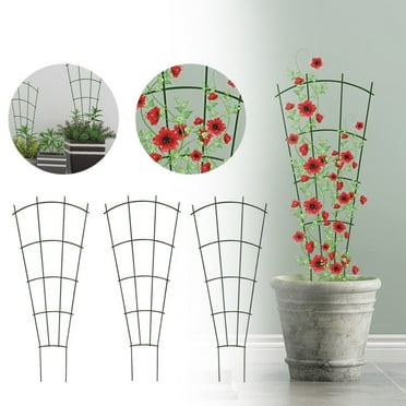 Clearance!Musol Trellis for Potted Plants, Stackable Small Indoor Plant Trellis for Climbing Plants Outdoor for Vine Ivy Hoya Houseplants Flower Plant Support, 3 Pack