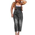 thumbnail image 1 of Clearance!NMMUED Denim Overalls for Women, Jean Overalls for Women, Capri Overalls for Women, Bib Overalls Women, Beach Vacation Clothes for Women, Black L, 1 of 6