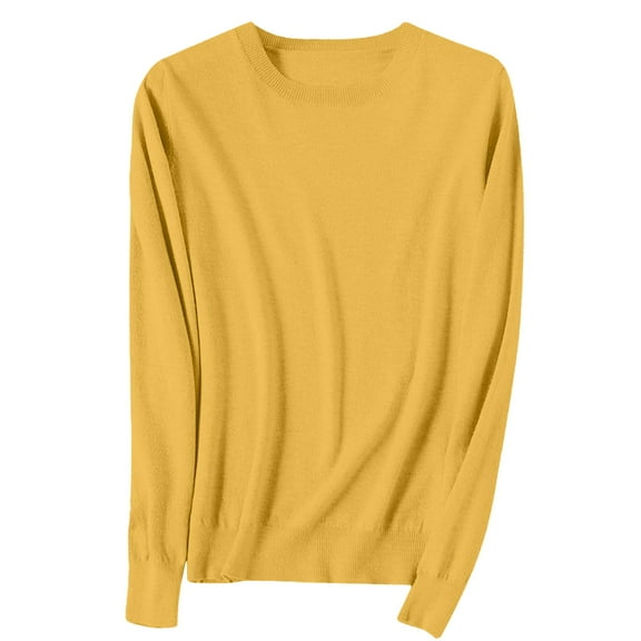 Clearance!NMMUED Spring Sweaters for Women 2025, Pullover Sweaters for Women, Loose Sweaters for Women, Oversized Sweaters for Women, Lightweight Sweaters for Women, Gold 3XL
