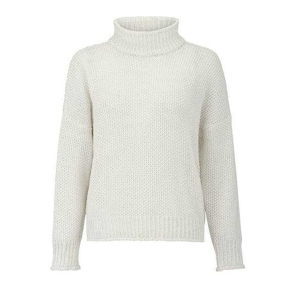 Clearance!NMMUED Turtleneck Sweater Women, Cable Knit Sweater Women, Oversized Sweaters for Women, Pullover Sweaters for Women, Spring Sweaters for Women 2025, White XL