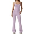 thumbnail image 1 of Clearance!NMMUED Workout Jumpsuits for Women, Sleeveless Jumpsuits for Women, Athletic Rompers for Women, Jumpsuits for Women Tummy Control, One Piece Jumpsuits for Women, Purple L, 1 of 8