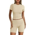 thumbnail image 1 of NMMUED Workout Sets for Women, Two Piece Sets for Women, Athletic Sets for Women, Yoga Sets for Women, Matching Sets Women Clothing, Beige L, 1 of 6