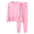 thumbnail image 1 of Clearance!NMMUED Workout Sets for Women, Track Suits for Women Set, Sweat Set, Crewneck Sweatshirts Women, Sweatpants Women, Pink S, 1 of 2