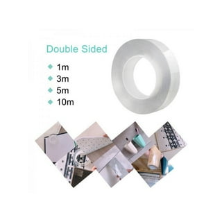 OBOSOE Double Sided Tape Heavy Duty (9.85FT), Multipurpose Removable  Mounting Tape Adhesive Grip,Reusable Strong Sticky Wall Tape Strips  Transparent Tape Poster Carpet Tape for Paste Items-1Pack 