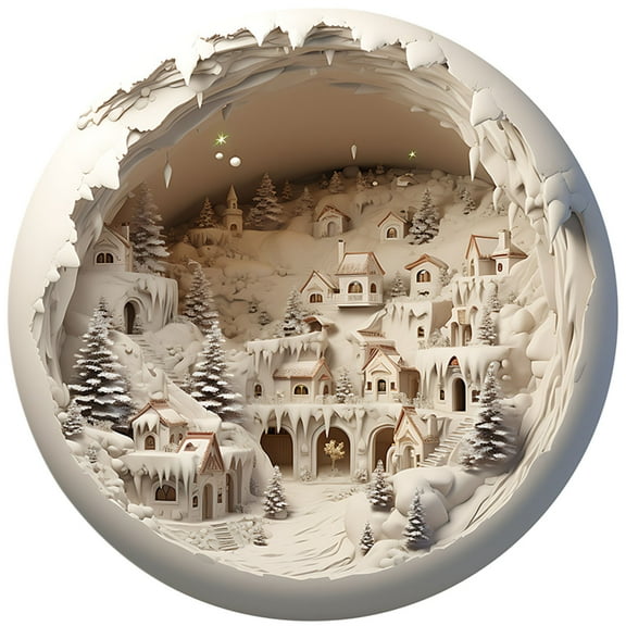 OAVQHLG3B Nativity Christmas Ornament, Nativity Ornaments for Christmas Tree, Jesus Christmas Decorations Funny Xmas Acrylic 3D Ornaments, Nativity Scene Ornaments Hanging Decor for Women Men