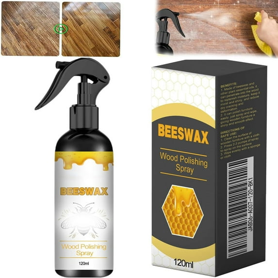 Natural Beeswax Care Spray & Restorer,Beeswax Spray Furniture Polish, Natural Beeswax Care Spray & Restorer,Natural Beeswax Spray For Wood,Leather & Furniture Polish,Non-Toxic & Eco-Friendly