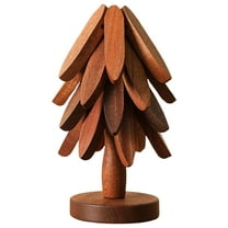 Clearance! Natural Wood Tree Trivet Set Natural Tree Trivet Set 4 Wooden Trivets 4 Wooden Trivets & 1 Stand Like A Christmas Tree For Hot Dish Pot Bowl Teapot Hot Pot Set